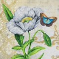thumbnail image 3 of K, Onna 15x15 Black Modern Framed Museum Art Print Titled - Poppy and Butterfly, 3 of 5