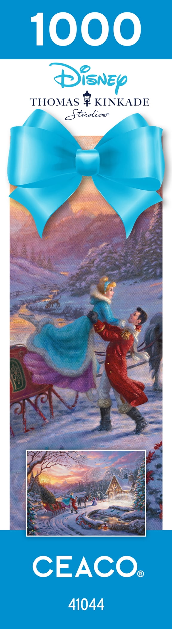 Ceaco 1000-Piece Thomas Kinkade Holiday Cinderella Bringing Home the Tree Interlocking Jigsaw Puzzle