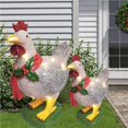 thumbnail image 2 of Wosthever Pollo con bufanda Decoración Luces Jardín Esculturas Estatuas Adornos de pollo para césped Patio Decoraciones navideñas Decoración del hogar L Wosthever HA043873-02, 2 of 4