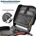 thumbnail image 5 of Water-Resistant 3-Ring Binder Organizer with Multiple Pockets Zipper Binder Bag for Office Mushroom and Crescent Moon, 5 of 8