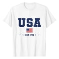thumbnail image 5 of Family Matching American Flag T-Shirts - Patriotic 4th of July Day Tees 250th Anniversary Matching Outfits for Mom Dad Kids(White,XL,Dad ), 5 of 5