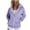 Purple, variant on Yyeselk Womens Fall and Winter Hooded Sweatshirts Trendy Full Zip Pure Color Hoodies Fashion Long Sleeves Drawstring Crew Neck Shirt with Pocket Purple XL