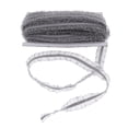 thumbnail image 4 of Abbracc 50 Yard Colorful Lace Dress Bag Hat Decor 25mm Clear Lace Ribbon grey, 4 of 7