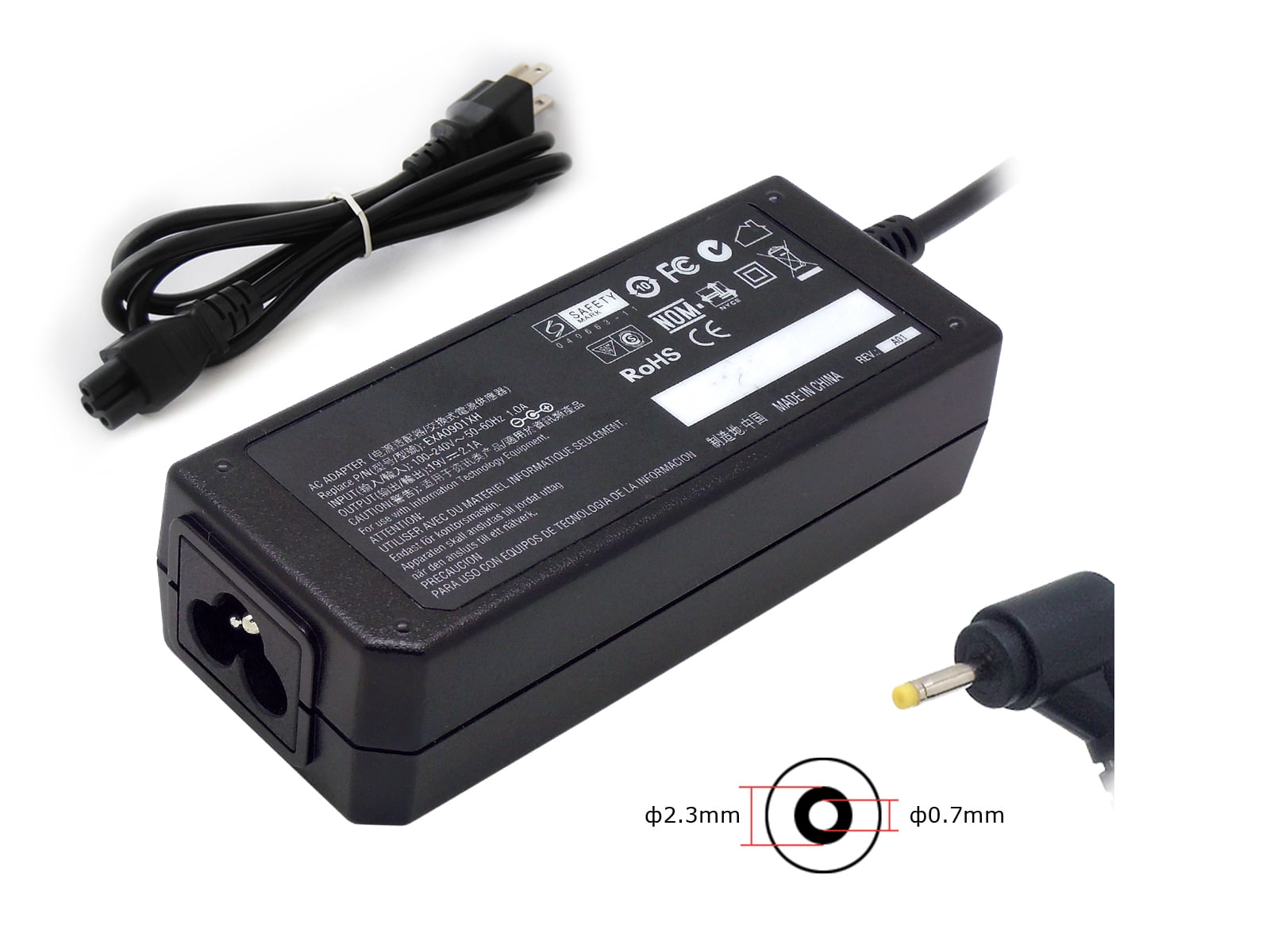 Superb Choice 40w Asus Eee Pc 1005pe Laptop Ac Adapter Walmart Com