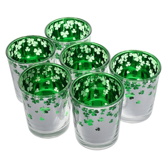 FRCOLOR  Dining Table Stone Saint Pas Decor Green Glass Candle Holder