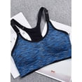 thumbnail image 3 of PULLIMORE Women Seamlesss Racerback Sport Bra Removable Pad Yoga Lingerie Bras for Yoga Gym Workout Fitness (XL, Blue), 3 of 8