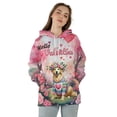 thumbnail image 4 of Hello Valentine’s Day Golden Retriever Flower Crown Romantic Pink Floral All Over Print 3D Hoodie Unisex Merch Hoodies Goldens Dog Lover Gifts Idea - 00031, 4 of 6