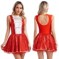 thumbnail image 3 of Vestido Vintage de lentejuelas para mujer, disfraces de payaso de circo Ringmaster, vestido de tutú con recorte en la espalda sin mangas, ropa de vestir de payaso, 3 of 5