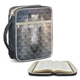 thumbnail image 2 of Xixirimido Bible Cover Case for Women Men Large Bible Cover with Handle Quilted Bible Carrying Case Bag Bible Study Supplies Accessories, White Horse, 2 of 7