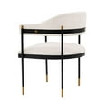 thumbnail image 6 of Manhattan Comfort Lia Dining Armchair with Metal Frame in Cream - Set of 2, 6 of 10