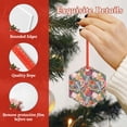 thumbnail image 4 of KLL Tropical Fruit Pattern Acrylic Christmas Ornaments,1 PCS Xmas Tree Decor with Ribbon 3" Christmas Décor Christmas Pendant for Hanging on Tree & Party Favors-Hexagon, 4 of 7