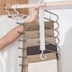 thumbnail image 4 of 2 Pcs Coat Hangers,6 in 1 Pants Hanger Rack for Jeans Clothes Scarf Towels Wardrobe Closet Organizer, 4 of 5