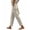 Khaki, variant on Womens High Waist Drawstring Elastic Waist Pants Loose Fit Solid Color Casual Trousers for Daily Wear and Vacation, Size S-2XL