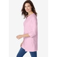 thumbnail image 4 of Woman Within Plus Size Perfect Three-Quarter Sleeve Crewneck Tunic, 4 of 6