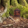 thumbnail image 7 of Outdoor Miniature Fairy Door For Tree Decoration, Adds Whimsical Charm To Gardens Yards Or Patios, Miniature Fairy Door With Intricate Metal Accents And Decorative Scroll-Design, 7 of 7