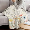thumbnail image 3 of Watercolor Wildflowers Blanket Soft Cozy Warm Throw Blanket for Couch, Plush Fuzzy Flannel Fleece Blankets for Sofa, Farmhouse Country Botanical Flowers Bed Blankets Gifts for Men, 40"x60", 3 of 9