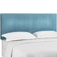 thumbnail image 1 of Taylor Full / Queen Upholstered Performance Velvet Headboard - Sea Blue, 1 of 4