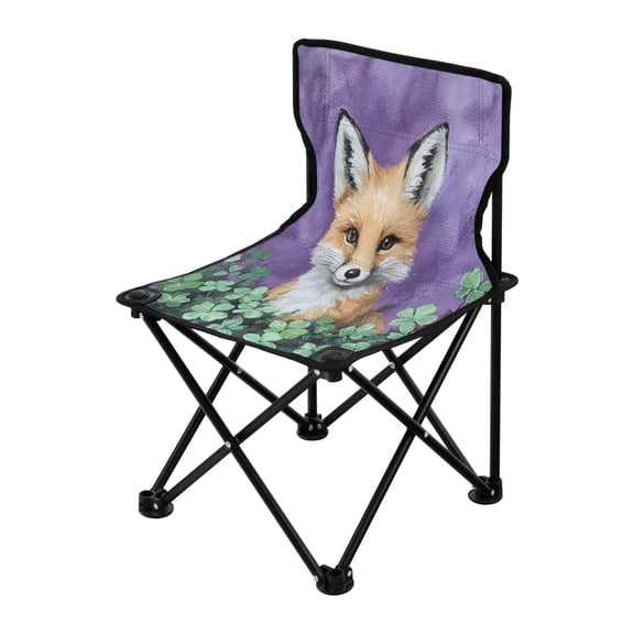 Outdoor Folding Chair 14.46x14.46x22.83 Inches, Camping Folding Chair Easy to Carry Ideal for Outdoor Picnics Camping Park Fishing Purple Fox