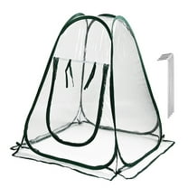 Grofry Mini Greenhouse Cover Portable Flowerpot Shelter Indoor Outdoor Sunshine Room Clear PVC Folding Plant House for Cold Frost Prevention