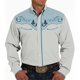 thumbnail image 1 of Camisa estampada estilo occidental retro para hombre, informal, de calle, de alta calidad, de manga larga, con solapa, de tela cómoda y suave para hombre, 1 of 6