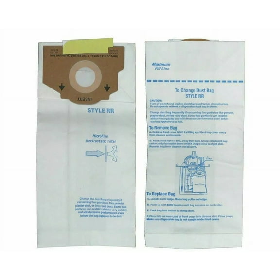 Replacement Part For Eureka Sanitaire Style RR Upright Vacuum Bags Microfiltration with Closure // 164-9 [ 54 bags ]