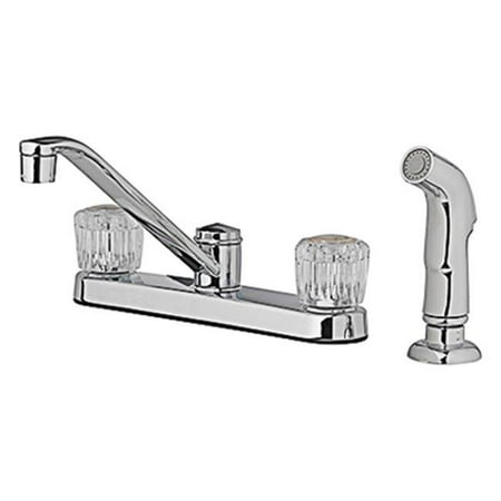 

HomePointe Kitchen Faucet with 2 Acrylic Handle - Chrome
