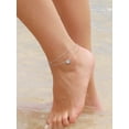 thumbnail image 3 of KeyStyle Birthstone Anklets for Women Stainless Steel Adjustable Anklets Bracelets for Summer Beach Pool Parties Birthday Jewelry Valentine's Day Gift for Girlfriend, 3 of 11