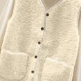 thumbnail image 4 of JUNWELL Women‘s Soft Fleece Vest Sleeveless Button Up Jacket Coat with Pockets, 4 of 7