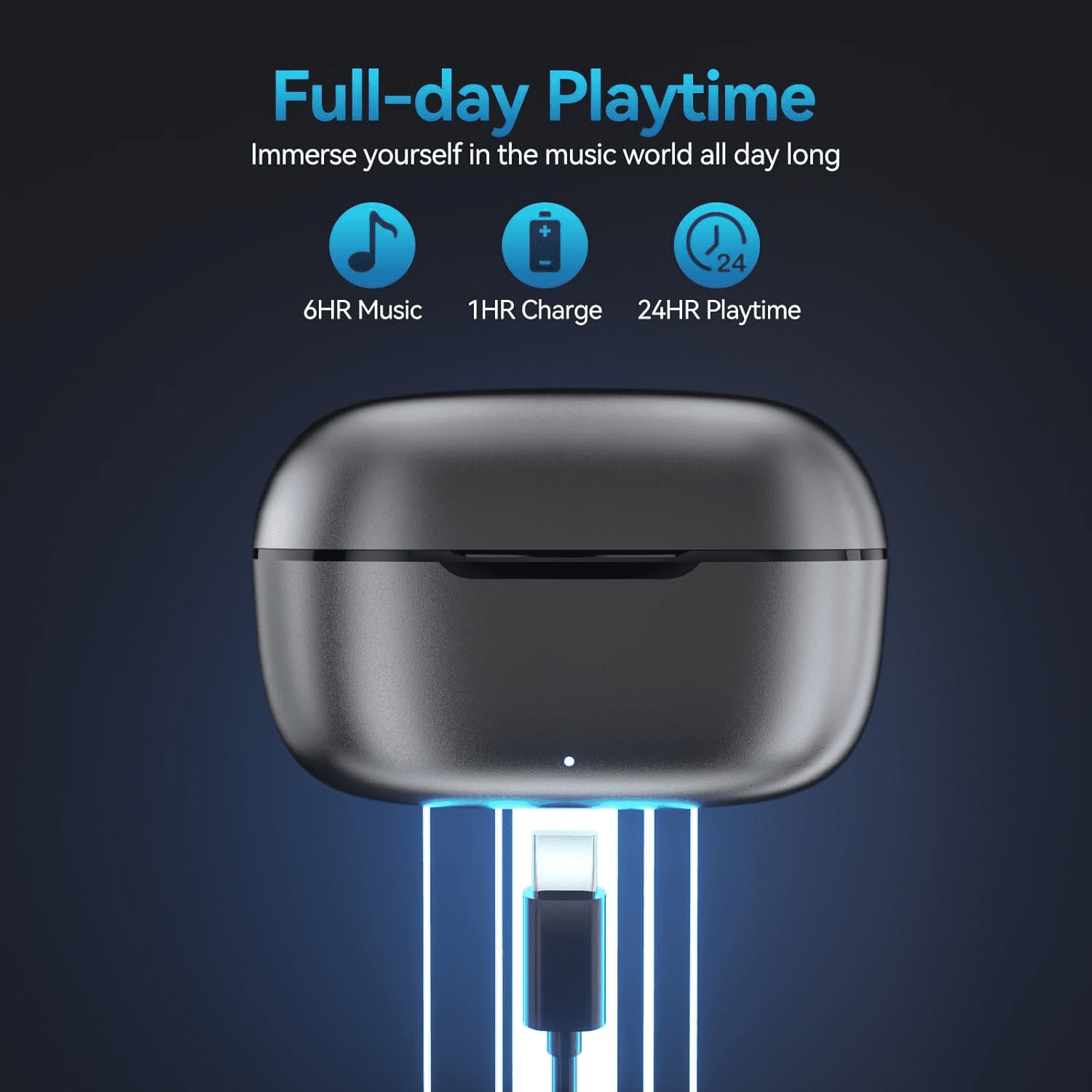 Monster N-Lite Clear Talk Wireless Earbuds Bluetooth 5.3 Headphones, IPX8 Waterproof in-Ear Stereo Earphones 60H Playtime, with Fast Charging for Sport, Bright Silver