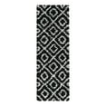 thumbnail image 2 of Unique Loom Trellis Shag Collection Area Rug - Ruth (2' x 6' Runner Black and White/Ivory), 2 of 10