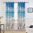 thumbnail image 5 of Beach Shells Sea Blackout Curtain Panels Drapes Privacy Assured with Light Filtering Curtains for Living room Bedroom Bathroom Window, 5 of 6