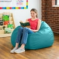 thumbnail image 3 of Jaxx Gumdrop Commercial Grade Bean Bag for Educational Environments, Large Size - Premium Vinyl - Turquoise, 3 of 6