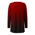 thumbnail image 4 of BiZtdJrK Cardigan Sweaters for Women Gradient Color Long Sleeve Open Front Lightweight Cardigans Fall Fashion Coats with Pockets Wine XL, 4 of 6