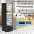 thumbnail image 3 of Zzistar Commercial Refrigerator, 11.6 Cu. Ft Display Fridge Merchandiser Upright Beverage Cooler, Single Glass Door Fridge with LED Light, Adjustable Shelves & Drink Organizers, Black, 3 of 7