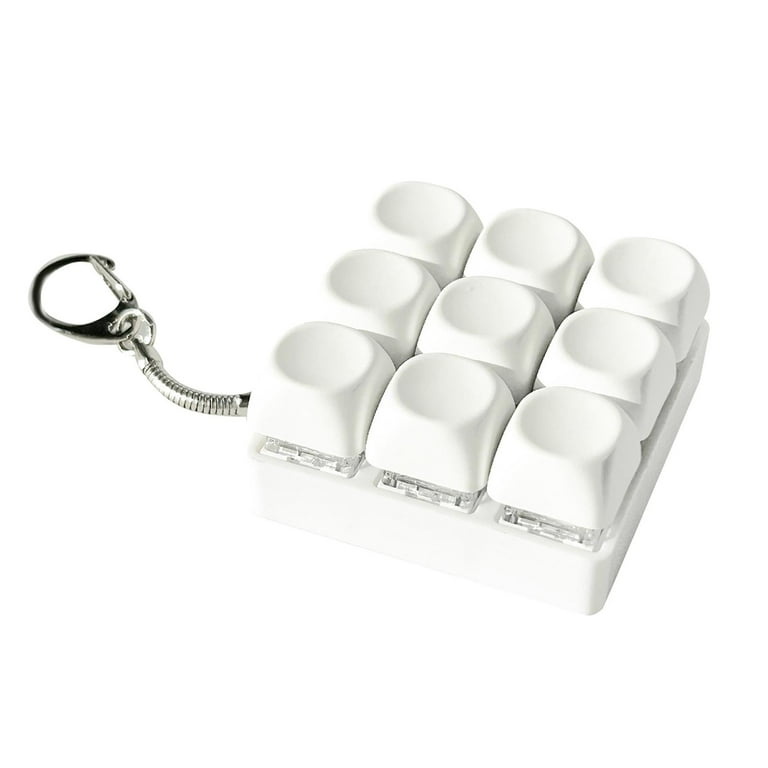 Almencla 9 Key Keyboard Keychain Mechanical Keypad for Birthday