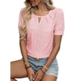thumbnail image 2 of Blusas Casuales de Verano para Mujer, con Bordados Huecos, de Corta, Color Rosa, Talla M, 2 of 10
