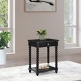 thumbnail image 2 of Elise Side Table With Drawer in Engineered Wood Black Finish, 2 of 12