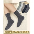 thumbnail image 3 of PUMIER 5 Pairs Wool Socks for Women Stocking Stuffers Gifts Winter Warm Hiking Crew Boot Socks, 3 of 7
