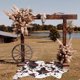 thumbnail image 2 of Set de Decoración para Fiesta Nuanchu con Alfombra de Estampado de Vaca y Rueda de Carreta, 2 of 7