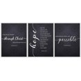 thumbnail image 2 of Framed Bible Verse Wall Art, Black Scripture Prints Set of 3, I Can Do All Things Through Christ, Christian Wall Art Decor For Living Room Bedroom (christ, Small), 2 of 6