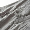thumbnail image 3 of PMVFHDE Men's Crepe Robe Japanese Double Layer Lightweight Bathrobe Cotton Comfortable Mens Pajamas Home Wear For All Seasons Grey，M, 3 of 4