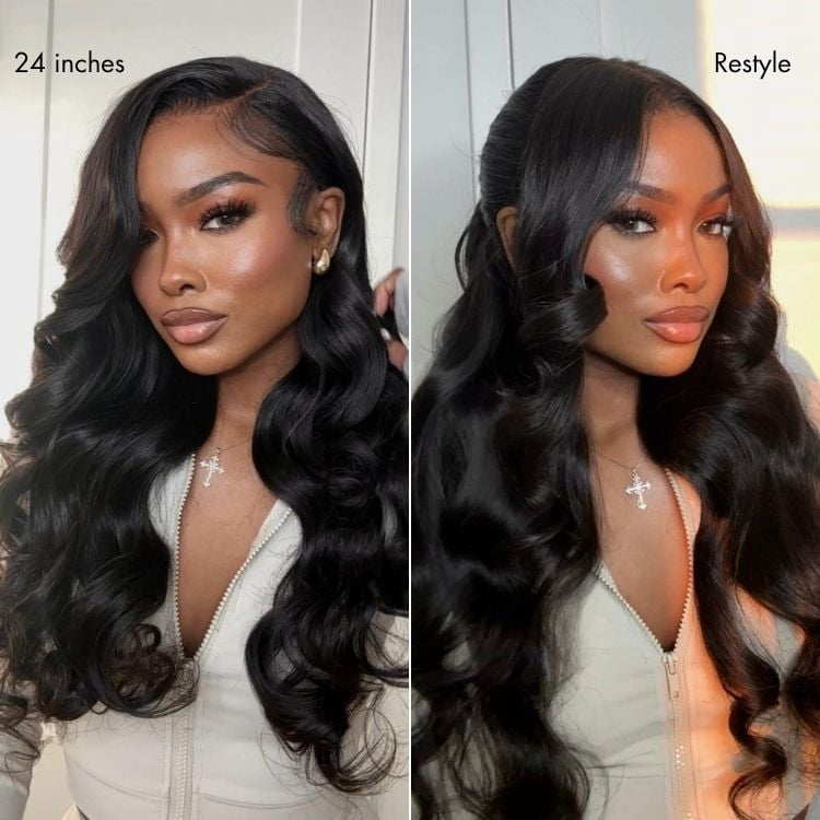 24” Body Wave Human Hair Wigs, All-Day Comfort, Pre Plucked Wig Layered