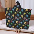 thumbnail image 5 of Multicolor Controllers Games Text Black Pattern Hooded Bath Towel，60"x35" for Ages 3 To 12 Kids, Quick Dry Lightweight Soft Microfiber Hood Beach Towel Cover Up for Kids, 5 of 7