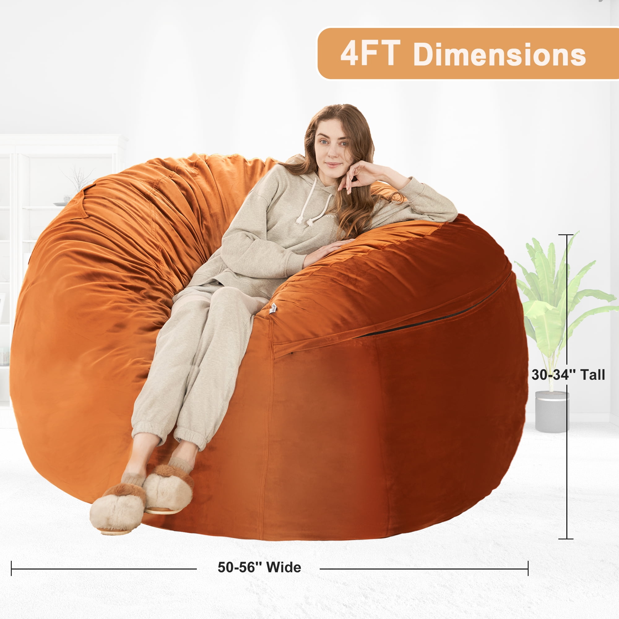 HABUTWAY Bean Bag Chair, Giant Bean Bag Chair with Washable Corduroy Cover  Ultra Soft, Convertible B…See more HABUTWAY Bean Bag Chair, Giant Bean Bag