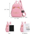 thumbnail image 2 of Cartoon Cat Backpack New Trend Japanese and Korean PU Simple and Cute Casual Women's Bag  Plush Ball Backpack, 2 of 7