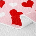 thumbnail image 5 of Homewish Lovely Hearts Twin Quilt Set For Girls,Valentine's Day Gifts Twin Coverlet Set,2 Pieces, 5 of 7