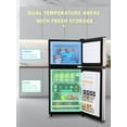 thumbnail image 5 of Krib Bling Compact Refrigerator 3.5 Cu.ft, Mini Fridge with Freezer,  Small refrigerator with Dual Door, 7 Level Temperature, for Dorm, Apartment, Silver, 5 of 6