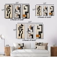 thumbnail image 4 of Designart "Abstract Monochrome Minimalism New Order I" Modern Geometric Framed Wall Art Set Of 3 - Black Abstract Frame Canvas Set For Living Room Decor, 4 of 6
