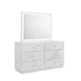 thumbnail image 4 of Manhattan Queen 4-Piece Set including Lacquer & LED Lighting with Wood in White, 4 of 13
