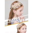 thumbnail image 2 of Liangnv Corona de flores para niñas, diadema hecha a mano, halo ajustable, corona floral, flor para el pelo, vid, accesorio de cumpleaños de princesa, 2 of 5